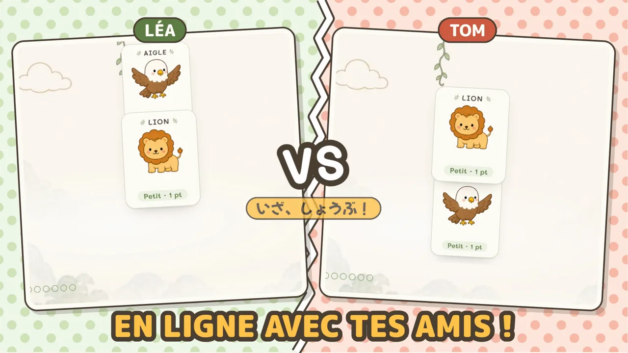 Une partie en ligne vue des deux côtés : Léa contre Tom