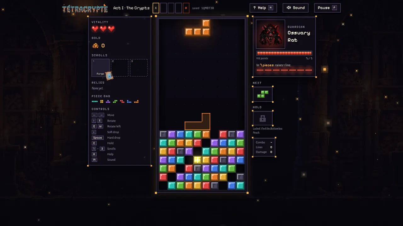 Le jeu dans sa version Godot : même interface, mêmes blocs, même décor